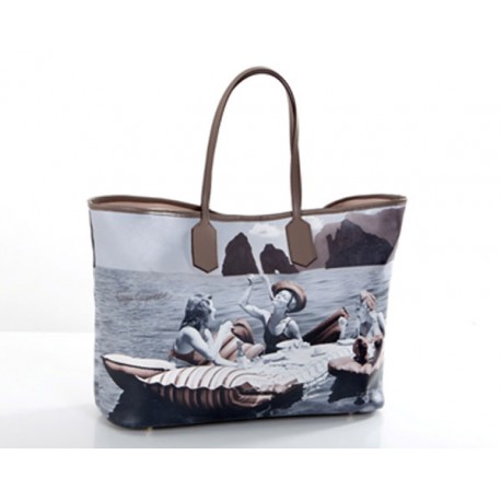 Neverfull Turiste al mare seppia 