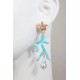 Orecchini di corallo turchese con Perla e Stella Marina